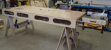 work bench with optional portable table saw and router lift